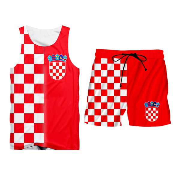 plus size s-6xl croatia tank & shorts sets men women 3d hrvatska flag print summer sleeveless vest custom clothes, Gray
plus size s-6xl croatia tank & shorts sets men women 3d hrvatska flag print summer sleeveless vest custom clothes, Gray