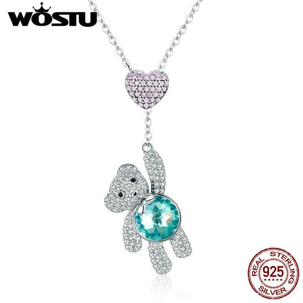 wostu 925 sterling silver dazzling bears & heart pendant choker necklace for women girl fine jewelry gift cqn271
wostu 925 sterling silver dazzling bears & heart pendant choker necklace for women girl fine jewelry gift cqn271
