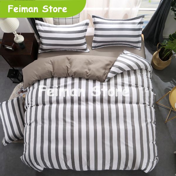 black white grey classic bedding set striped duvet cover white bed linen set geometric flat sheet bed fashion new
black white grey classic bedding set striped duvet cover white bed linen set geometric flat sheet bed fashion new
