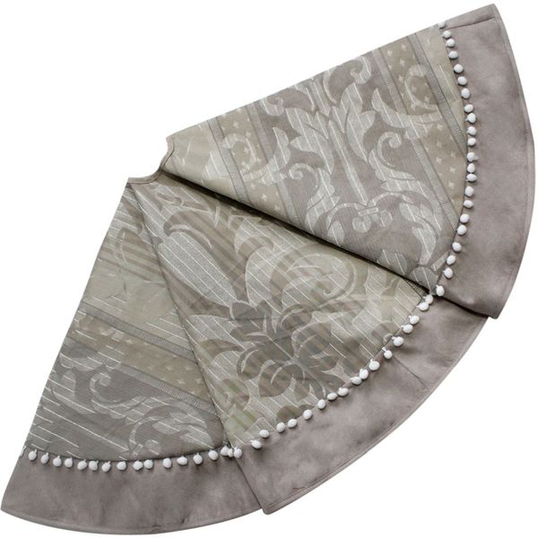 extra large 50" christmas tree skirt patchwork jacquard with fashionable design with ball decoration
extra large 50" christmas tree skirt patchwork jacquard with fashionable design with ball decoration