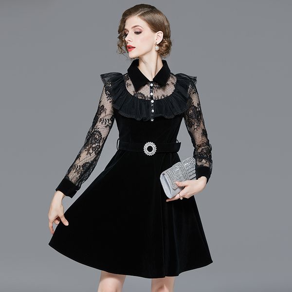 early spring 2020 new celebrity party women's color contrast v-neck waist length dress 01
early spring 2020 new celebrity party women's color contrast v-neck waist length dress 01