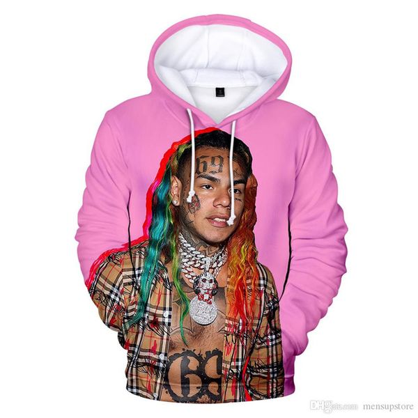 6ix9ine мужские толстовки 3d printed hooded весна вскользь длинными рукавами толстовки топы пуловеры, Black
6ix9ine мужские толстовки 3d printed hooded весна вскользь длинными рукавами толстовки топы пуловеры, Black