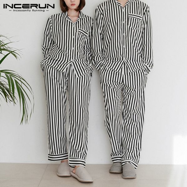 incerun fashion striped couple pajamas sets men long sleeve pants mens sleepwear sets nightwear suits homewear plus size, Black;brown
incerun fashion striped couple pajamas sets men long sleeve pants mens sleepwear sets nightwear suits homewear plus size, Black;brown