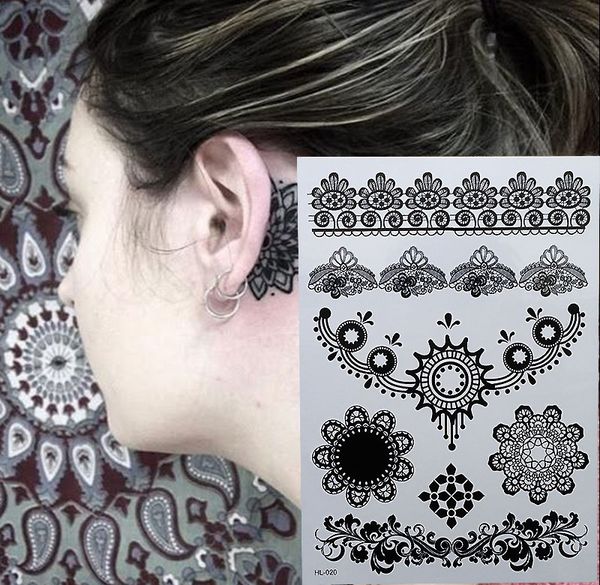 1 sheet large henna black personalizer hand jewel elegant flower lace bj043 classic totem bridal indian temporary tattoo sticker
1 sheet large henna black personalizer hand jewel elegant flower lace bj043 classic totem bridal indian temporary tattoo sticker