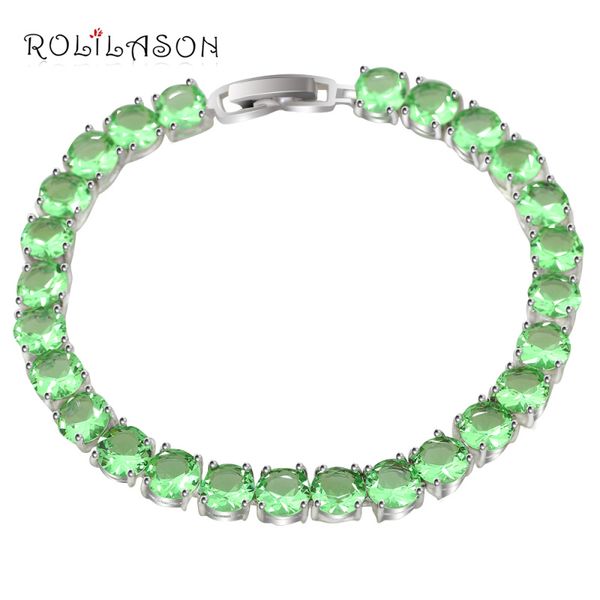 rolilason graceful design beautiful charm bracelets silver filled zircon green crystal fashion jewelry tb1137, Black
rolilason graceful design beautiful charm bracelets silver filled zircon green crystal fashion jewelry tb1137, Black