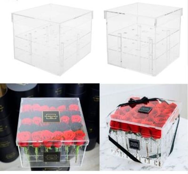 clear acrylic rose flower box makeup organizer new fashion cosmetic tools holder flower gift box for girlfriend wife with cover
clear acrylic rose flower box makeup organizer new fashion cosmetic tools holder flower gift box for girlfriend wife with cover