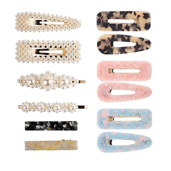 hair barrettes, 4 pearls hair clips and 8 acrylic resin barrettes, fashion geometric pins for women and girls acc
hair barrettes, 4 pearls hair clips and 8 acrylic resin barrettes, fashion geometric pins for women and girls acc