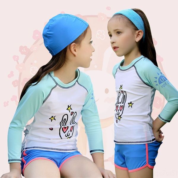 ni ya girl split sunscreen boxer sports student children swimsuit swimsuit, Black 
ni ya girl split sunscreen boxer sports student children swimsuit swimsuit, Black