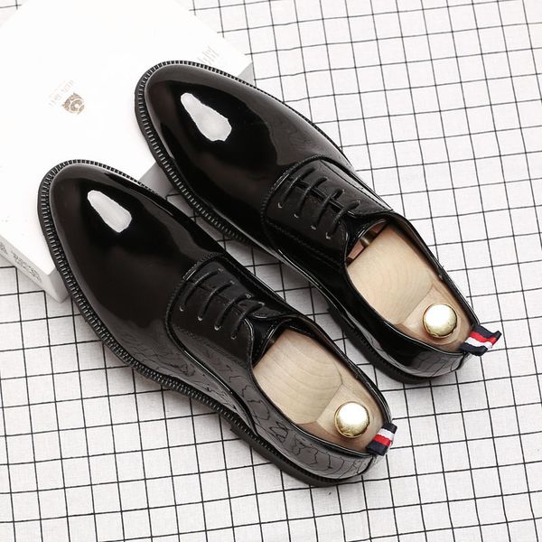 men dress shoes leather social elegant luxury designer wedding shoes men, Black
men dress shoes leather social elegant luxury designer wedding shoes men, Black