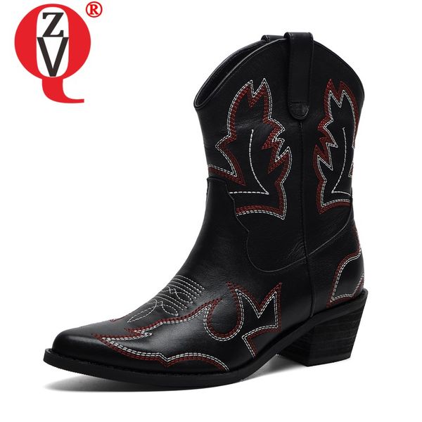 zvq outdoor western boots genuine leather winter plush printed totem pointed toe cowboy motorcycle boots mid heels women's shoes, Black
zvq outdoor western boots genuine leather winter plush printed totem pointed toe cowboy motorcycle boots mid heels women's shoes, Black