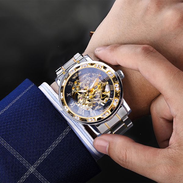 fashion diamond luminous gear movement royal design men brand luxury male mechanical skeleton wrist watch, Slivery;brown
fashion diamond luminous gear movement royal design men brand luxury male mechanical skeleton wrist watch, Slivery;brown