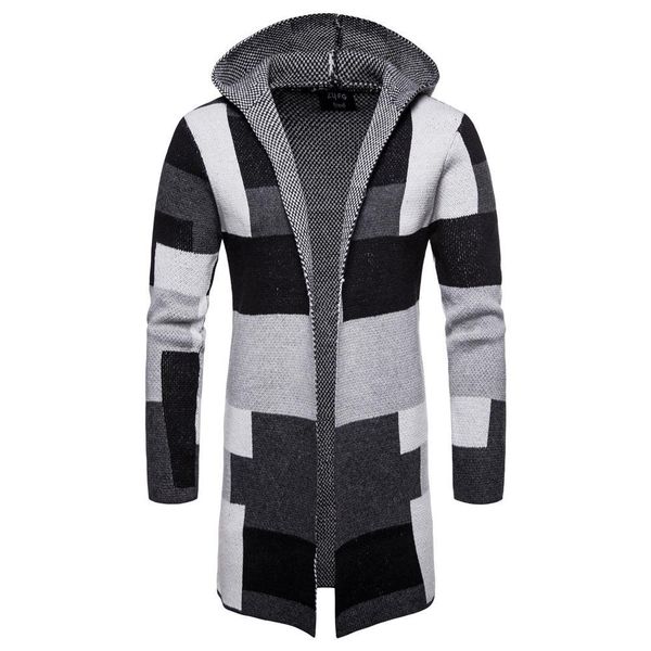 mens casual open front long color block sweater coats winter warm patchwork coats cardigan hooded knit coat fashion male clothing, Black
mens casual open front long color block sweater coats winter warm patchwork coats cardigan hooded knit coat fashion male clothing, Black