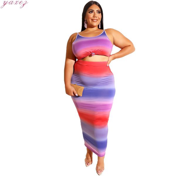 2020 new women gradient rainbow stripes print tank bodycon maxi skirt suit two piece set party tracksuit outfit, White
2020 new women gradient rainbow stripes print tank bodycon maxi skirt suit two piece set party tracksuit outfit, White