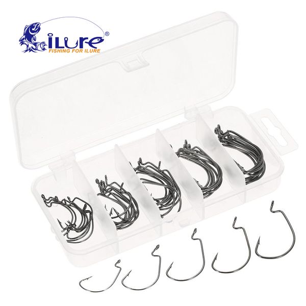 ilure 50 pcs/lot fishing hook carbon steel crank hook 5 size soft bait fishing with storage box tackle accessories
ilure 50 pcs/lot fishing hook carbon steel crank hook 5 size soft bait fishing with storage box tackle accessories