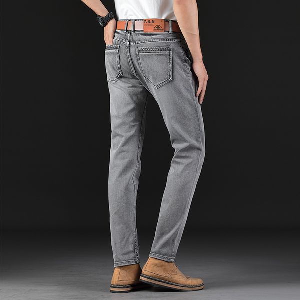 men jeans brand new quality cotton skinny straight solid color casual zipper jeans male slim gray pants biker, Blue
men jeans brand new quality cotton skinny straight solid color casual zipper jeans male slim gray pants biker, Blue