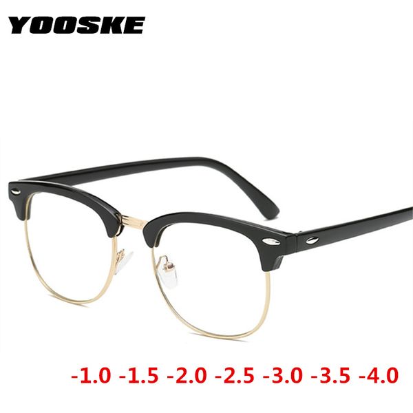yooske half frame finished myopia glasses women men brand vintage short sighted sutdent eyeglasses -1-1.5 -2 -2.5 -3 -3.5 -4, Black
yooske half frame finished myopia glasses women men brand vintage short sighted sutdent eyeglasses -1-1.5 -2 -2.5 -3 -3.5 -4, Black