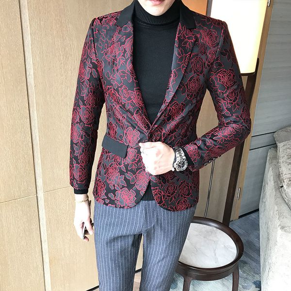 2020 new print blazer fashion men's slim club stage suit jacket men's formal wedding blazer prom trailblazer clothing men, White;black
2020 new print blazer fashion men's slim club stage suit jacket men's formal wedding blazer prom trailblazer clothing men, White;black