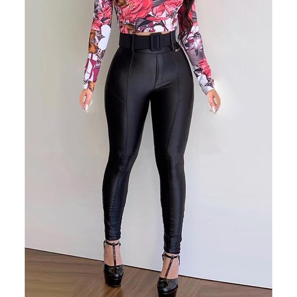 solid high waist slim pu leather pants women streetwear belt skinny pants black pencil pu trousers, Black;white
solid high waist slim pu leather pants women streetwear belt skinny pants black pencil pu trousers, Black;white
