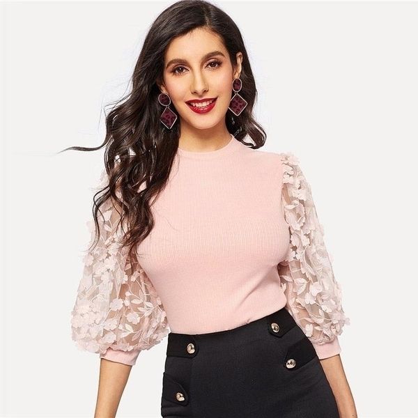 womens designer tshirt women designer clothes pink lady elegant bishop sleeve lace floral rib knit tee women spring casual tshirt, White
womens designer tshirt women designer clothes pink lady elegant bishop sleeve lace floral rib knit tee women spring casual tshirt, White