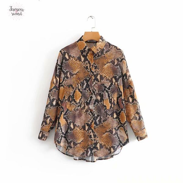 fashion women blouse vintage snake skin pattern pocket smock shirt print women casual slim femininas blusas loose ls2643, White
fashion women blouse vintage snake skin pattern pocket smock shirt print women casual slim femininas blusas loose ls2643, White