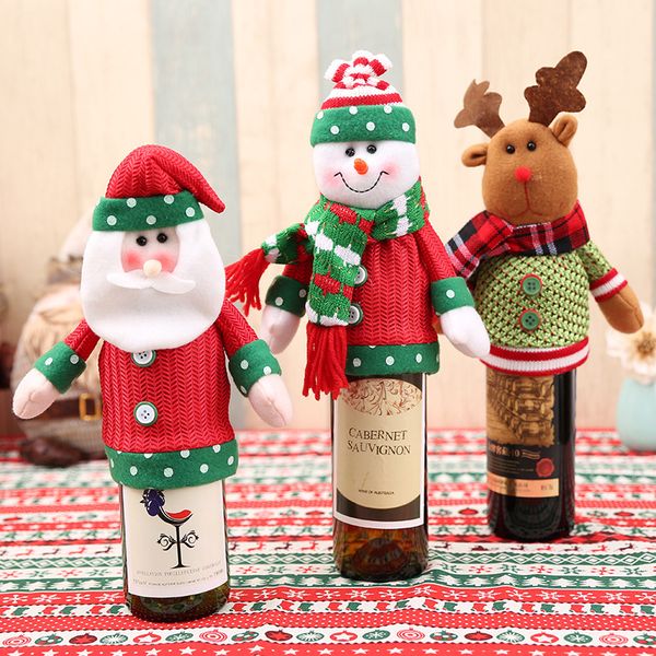 2019 new year xmas table red wine bottle cover bags hat belt dress santa claus/snowman doll home christmas party decoration
2019 new year xmas table red wine bottle cover bags hat belt dress santa claus/snowman doll home christmas party decoration