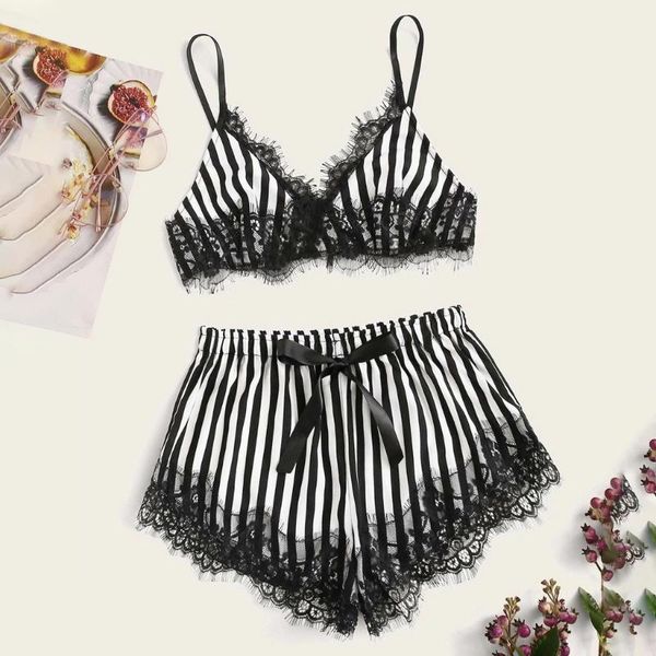 lace sleepwear set silk sleepwear underwear pajamas satin striped satin silk lace nightwear shorts women pajamas, Black;red
lace sleepwear set silk sleepwear underwear pajamas satin striped satin silk lace nightwear shorts women pajamas, Black;red