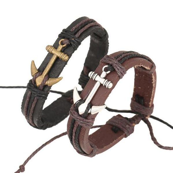 new fashion 100% leather bracelet ship's anchor charm men bracelet alloy charms bracelet jewelry party fine jewelry leather for unisex, Golden;silver
new fashion 100% leather bracelet ship's anchor charm men bracelet alloy charms bracelet jewelry party fine jewelry leather for unisex, Golden;silver
