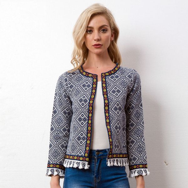 lusumily new spring women casual jacket long sleevetassel cardigan print metallic jackets womens autumn harajuku basic coats, Black;brown
lusumily new spring women casual jacket long sleevetassel cardigan print metallic jackets womens autumn harajuku basic coats, Black;brown