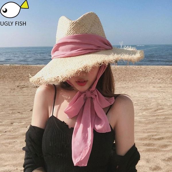 wide brim hats sun for women beach raffia hat summer straw woman with ribbon, Blue;gray
wide brim hats sun for women beach raffia hat summer straw woman with ribbon, Blue;gray