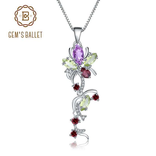 gem's ballet multicolor natural peridot amethyst garnet 925 sterling silver flower pendant necklace fine jewelry for women
gem's ballet multicolor natural peridot amethyst garnet 925 sterling silver flower pendant necklace fine jewelry for women
