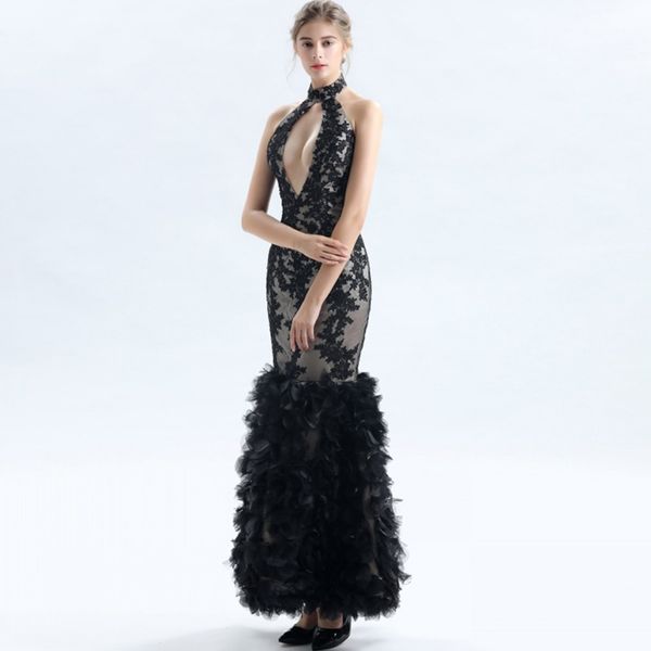 mermaid black lace evening dresses keyhole neck backless flouncing ruffles prom party gowns arabic women pageant runway
mermaid black lace evening dresses keyhole neck backless flouncing ruffles prom party gowns arabic women pageant runway