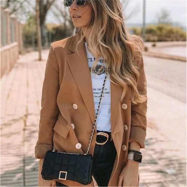 tvvovvin women style elegant blazer double breasted notched collar long sleeve coat female blazers outerwear jacket 9030, White;black
tvvovvin women style elegant blazer double breasted notched collar long sleeve coat female blazers outerwear jacket 9030, White;black