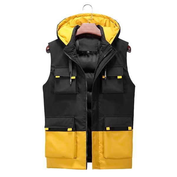 mens vest warm black yellow waistcoat bodywarmer winter sleeveless hoodie cotton jacket 2019 4 pockets size 5xl 6xl, Black;white
mens vest warm black yellow waistcoat bodywarmer winter sleeveless hoodie cotton jacket 2019 4 pockets size 5xl 6xl, Black;white