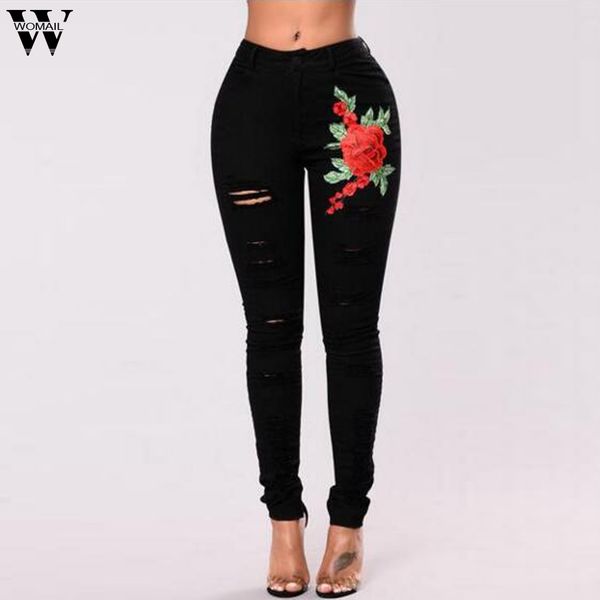 womail plus size jeans women's high waist jeans embroidery pencil pants hole pocket button denim fashion pants female 2019, Blue
womail plus size jeans women's high waist jeans embroidery pencil pants hole pocket button denim fashion pants female 2019, Blue