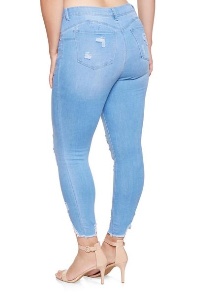 europe and america 2019 spring with holes worn women's pants slim fit high-waisted plus-sized skinny jeans, Blue
europe and america 2019 spring with holes worn women's pants slim fit high-waisted plus-sized skinny jeans, Blue