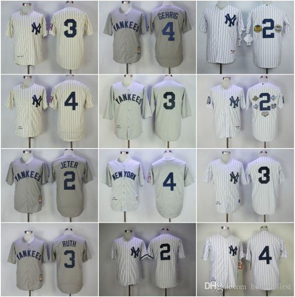 Cheap New York news 2# Jeter 3# Ruth 4# Lou Gehrig Cream White Grey Retro Baseball News Shirt Stitched
Cheap New York news 2# Jeter 3# Ruth 4# Lou Gehrig Cream White Grey Retro Baseball News Shirt Stitched