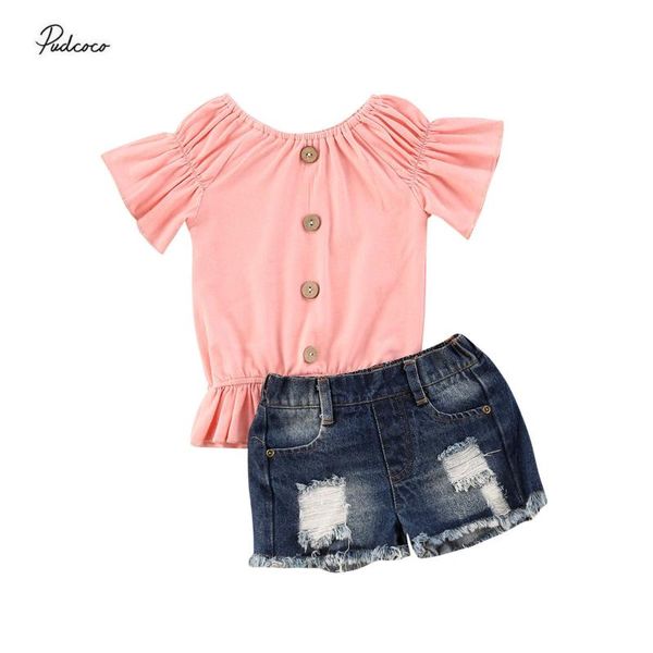 two-piece children outfit girls ruffle short sleeve smocked with button frayed raw hem ripped shorts set, White
two-piece children outfit girls ruffle short sleeve smocked with button frayed raw hem ripped shorts set, White