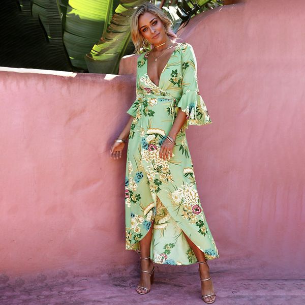 womens designer dress women dresses ankle length print maxi dress women vintage v neck beach spring 3 4 flare sleeve boho vestidos, Black;gray
womens designer dress women dresses ankle length print maxi dress women vintage v neck beach spring 3 4 flare sleeve boho vestidos, Black;gray