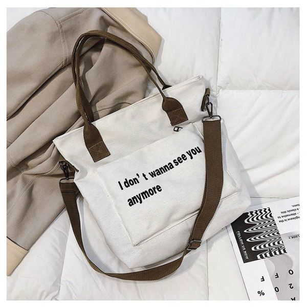 women canvas tote multifunctional casual shoulder bag foldable shopping bags beach bag cotton cloth female letter print handbag
women canvas tote multifunctional casual shoulder bag foldable shopping bags beach bag cotton cloth female letter print handbag