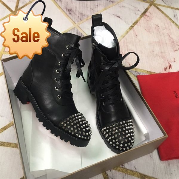 luxury rivet martin boots calfskin leather spikes women boot lace up ankle bottes bottom designer booties au-dessus bottines botines 15, Black
luxury rivet martin boots calfskin leather spikes women boot lace up ankle bottes bottom designer booties au-dessus bottines botines 15, Black