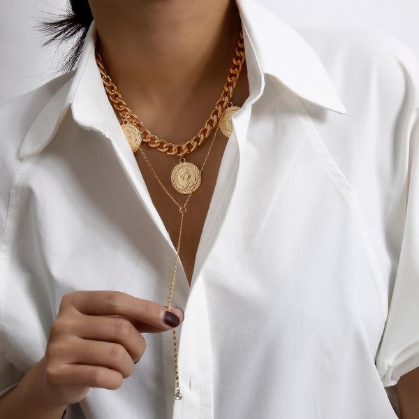 vintage big coin pendant choker necklace women colar punk gypsy long chain clavicle necklace jewelry collier femme 2020, Silver
vintage big coin pendant choker necklace women colar punk gypsy long chain clavicle necklace jewelry collier femme 2020, Silver