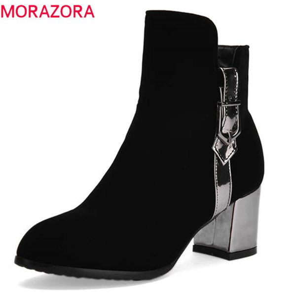 morazora 2020 new arrival flock autumn winter ankle boots for women pointed toe zipper fashion high heels boots prom shoes, Black
morazora 2020 new arrival flock autumn winter ankle boots for women pointed toe zipper fashion high heels boots prom shoes, Black
