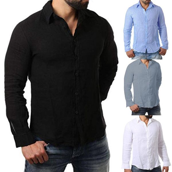 solid color men shirts cotton linen shirt men turn down collar long sleeve men's shirts, White;black
solid color men shirts cotton linen shirt men turn down collar long sleeve men's shirts, White;black