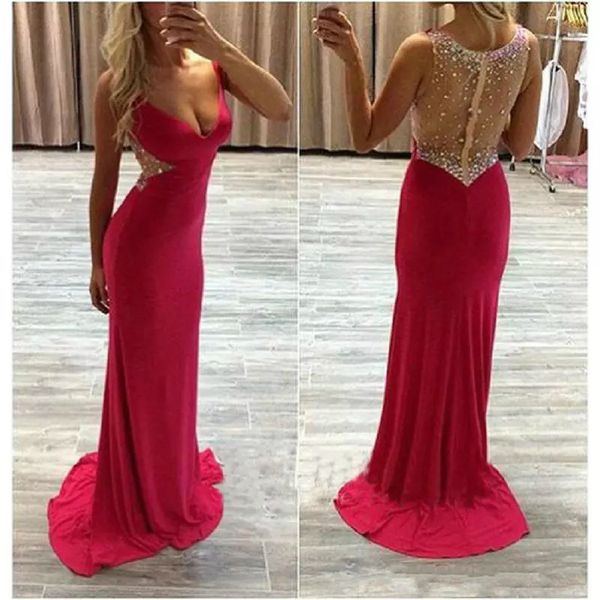 backless deep v neck long prom party dresses sheath floor length red formal gowns with beaded crystal lebanon 2019 vestidos de festa, Black
backless deep v neck long prom party dresses sheath floor length red formal gowns with beaded crystal lebanon 2019 vestidos de festa, Black