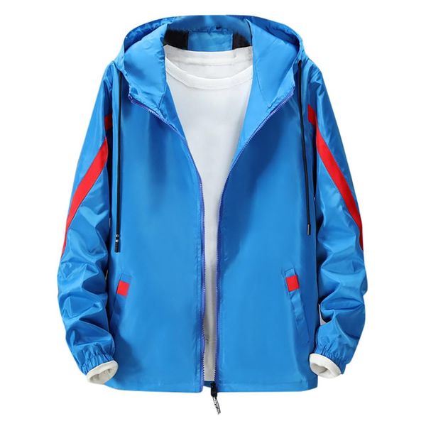 hxroolrp blue men autumn casual loose letter printing outwear with hoodie fashion plus size sport running jackets coat for male, Black;red 
hxroolrp blue men autumn casual loose letter printing outwear with hoodie fashion plus size sport running jackets coat for male, Black;red