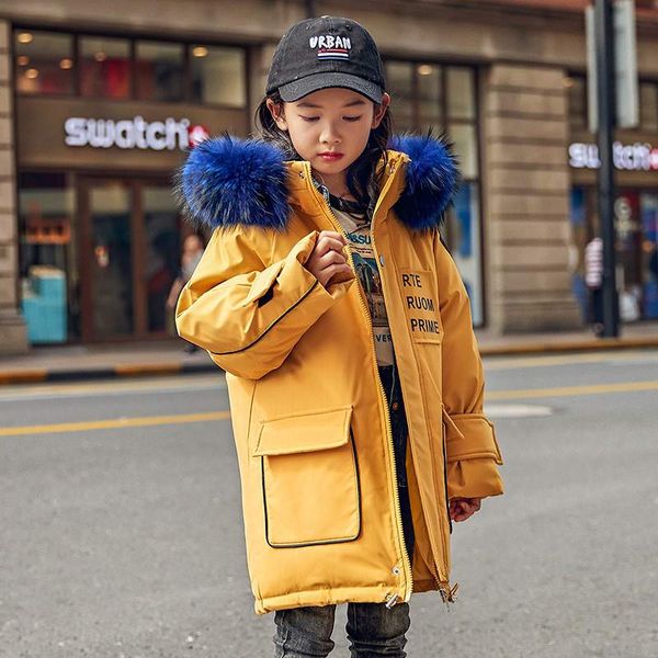 new girls long down jackets raccoon fur collar children coat winter jacket fur parka kids clothing girl clothes, Blue;gray
new girls long down jackets raccoon fur collar children coat winter jacket fur parka kids clothing girl clothes, Blue;gray