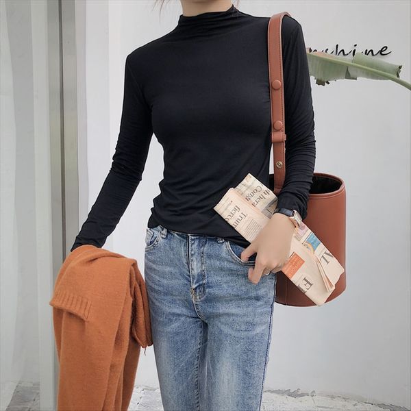 homemade high collar base shirt 2020 women's long sleeve elastic tight pile collar t-shirt thin, White
homemade high collar base shirt 2020 women's long sleeve elastic tight pile collar t-shirt thin, White