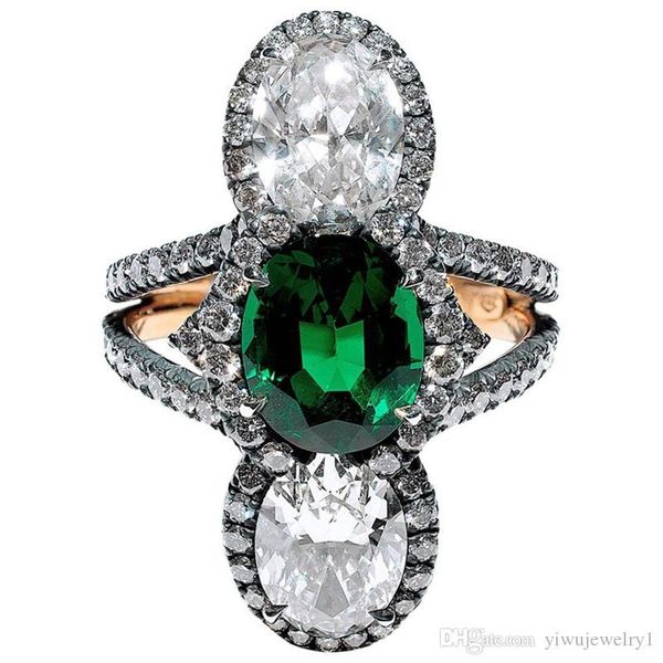 vintage womenswear natural green emerald and diamond ring luxury 18k rose gold engagement ring size 5 -12, Silver
vintage womenswear natural green emerald and diamond ring luxury 18k rose gold engagement ring size 5 -12, Silver