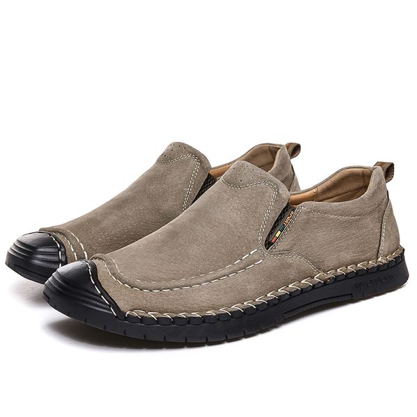 summer leather male loafers fashion slip on men casual shoes breathable driving shoes men soft male loafers, Black