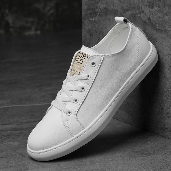 leather skateboard shoes men flats genuine leather lace up outdoor street sneakers athletic sports shoes men white footwear, Black
leather skateboard shoes men flats genuine leather lace up outdoor street sneakers athletic sports shoes men white footwear, Black